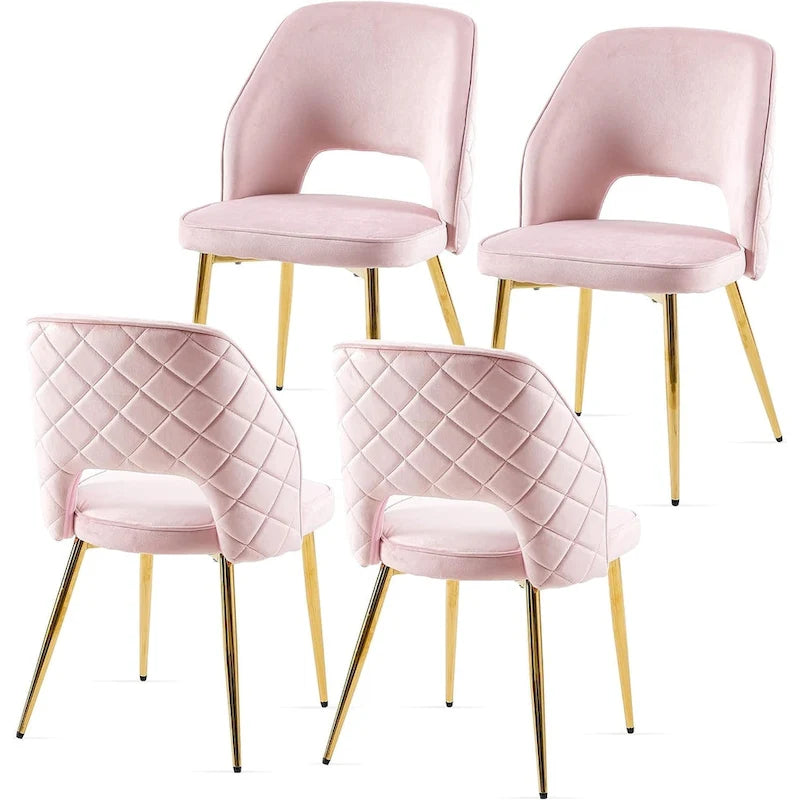 Chaise de maison rembourrée à dossier ajouré