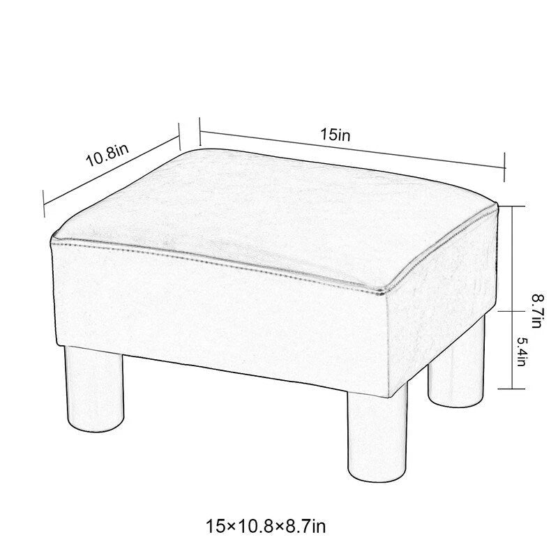 Repose-pieds Ottoman Tabouret Carré Rembourré Ottoman