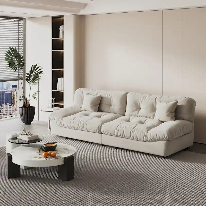 Canapé de luxe moderne en velours poncé 105