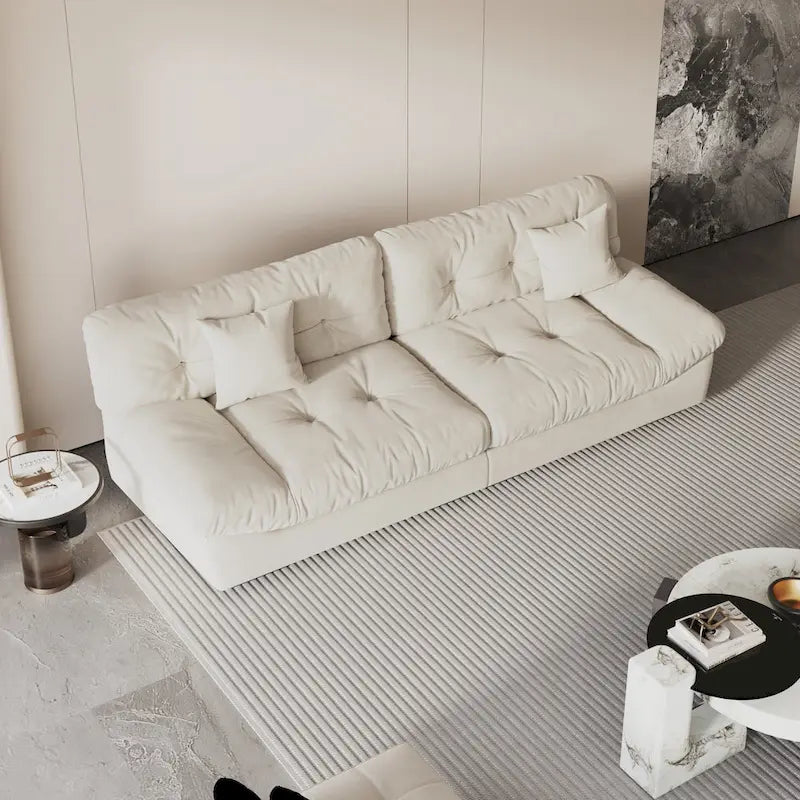 Canapé de luxe moderne en velours poncé 105