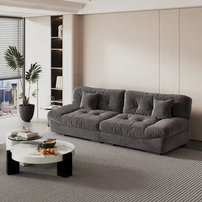 Canapé de luxe moderne en velours poncé 105