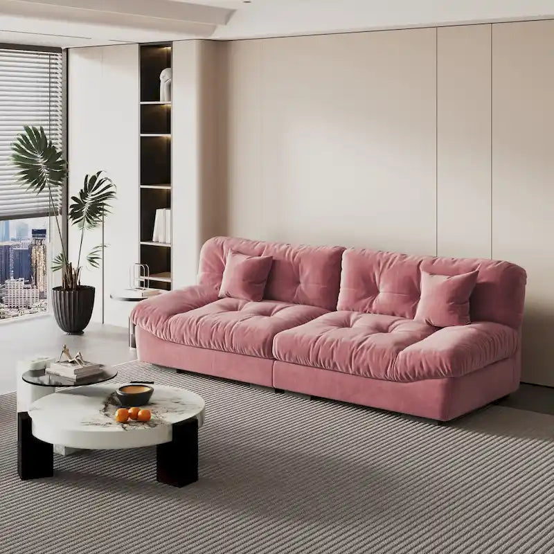 Canapé de luxe moderne en velours poncé 105