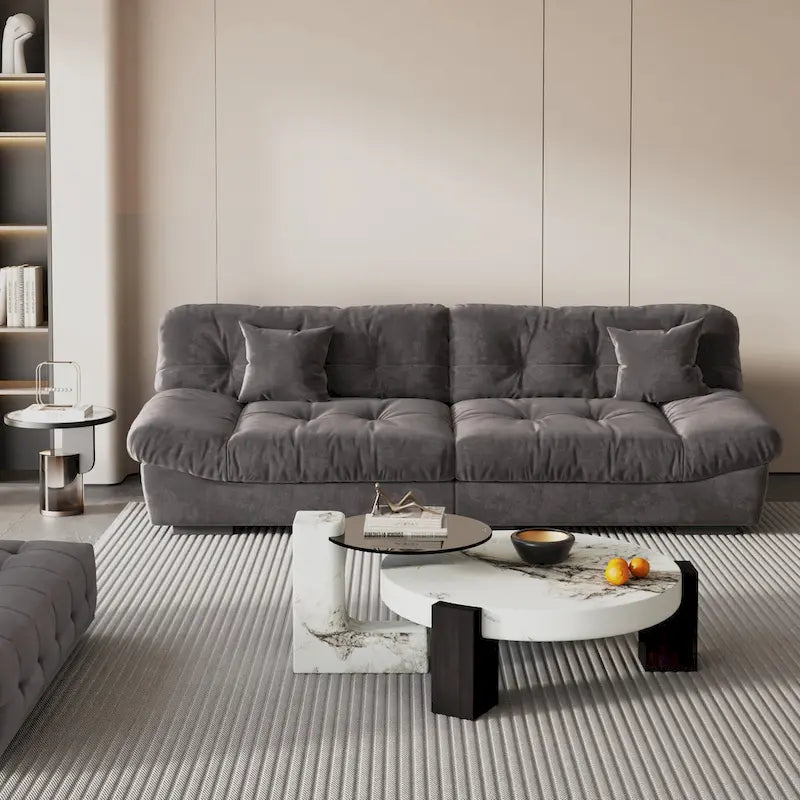 Canapé de luxe moderne en velours poncé 105