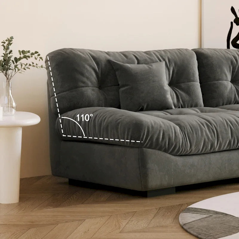 Canapé de luxe moderne en velours poncé 105