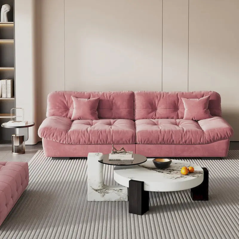 Canapé de luxe moderne en velours poncé 105