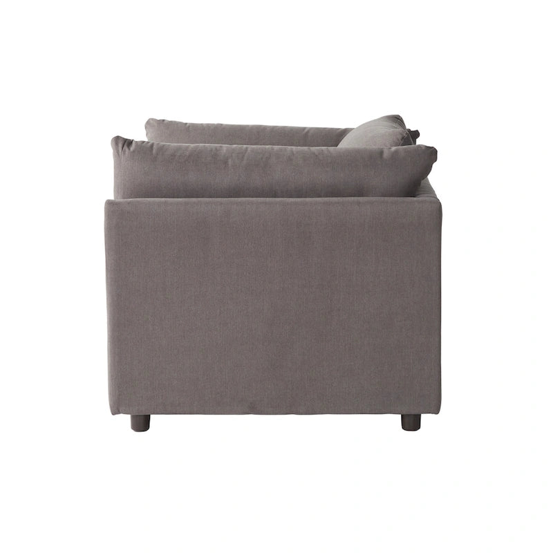 Fauteuil câlin avec dossier oreiller et pouf
