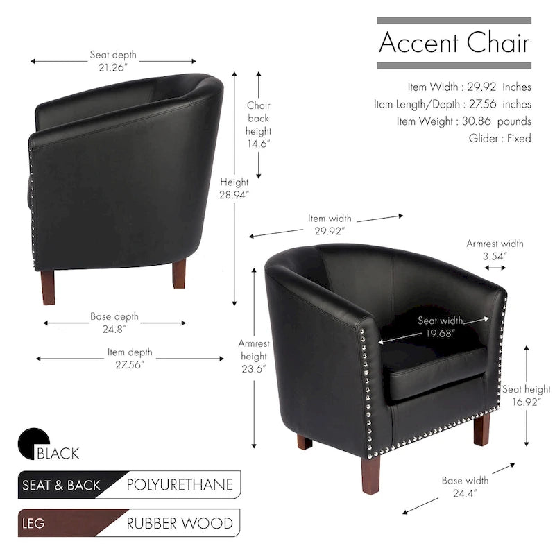 Fauteuil club en similicuir