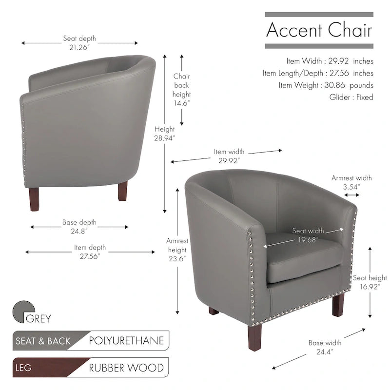 Fauteuil club en similicuir