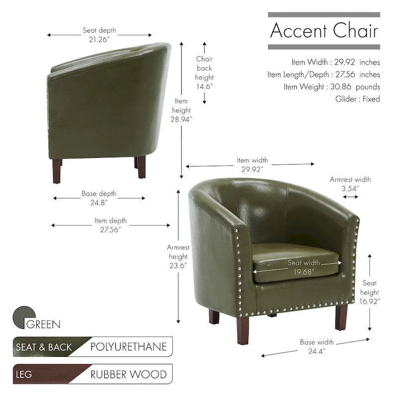 Fauteuil club en similicuir