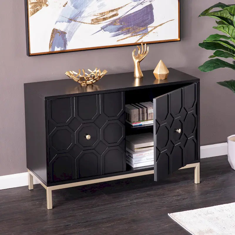 Buffet d'appoint contemporain à 2 portes