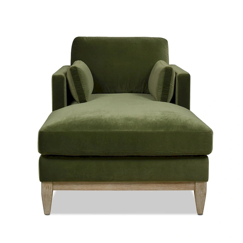 Chaise longue 65 en velours haute performance