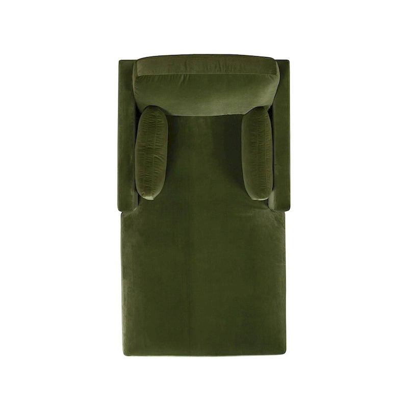 Chaise longue 65 en velours haute performance