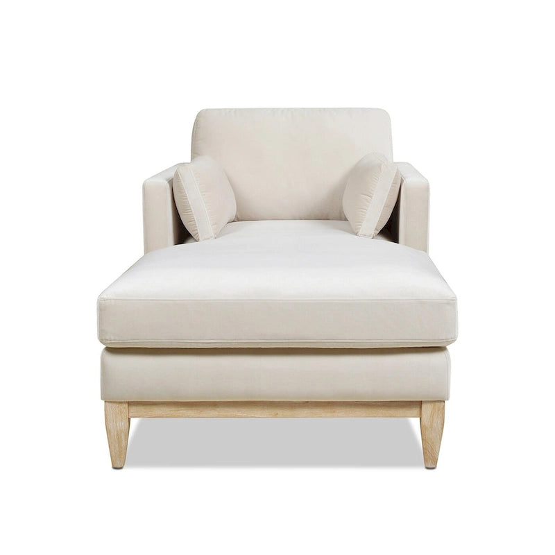 Chaise longue 65 en velours haute performance