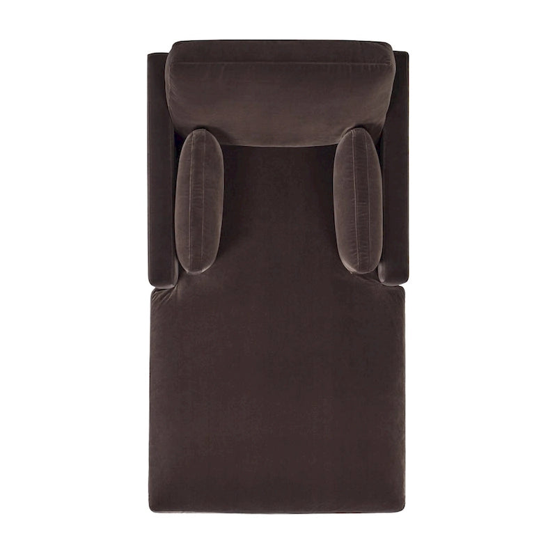 Chaise longue 65 en velours haute performance