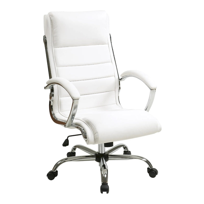 Fauteuil de bureau avec accoudoirs rembourrés en similicuir