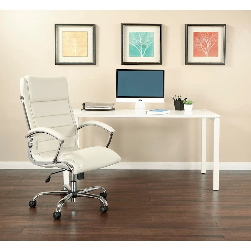 Fauteuil de bureau avec accoudoirs rembourrés en similicuir