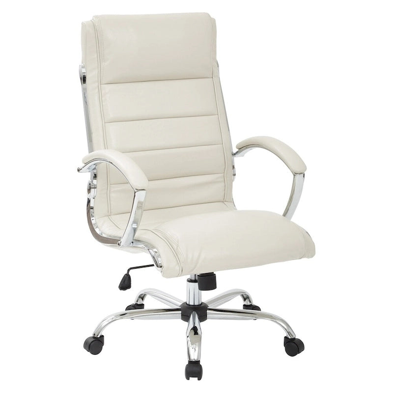 Fauteuil de bureau avec accoudoirs rembourrés en similicuir