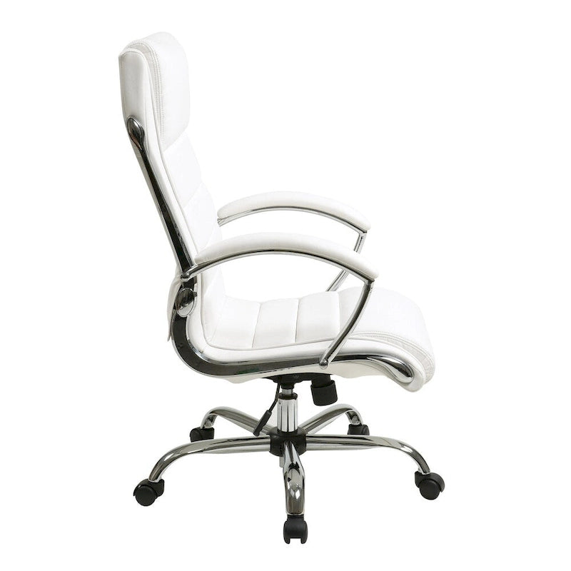Fauteuil de bureau avec accoudoirs rembourrés en similicuir
