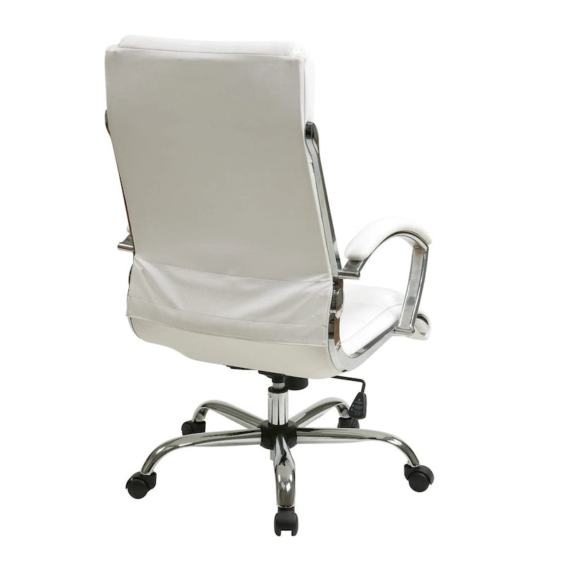 Fauteuil de bureau avec accoudoirs rembourrés en similicuir