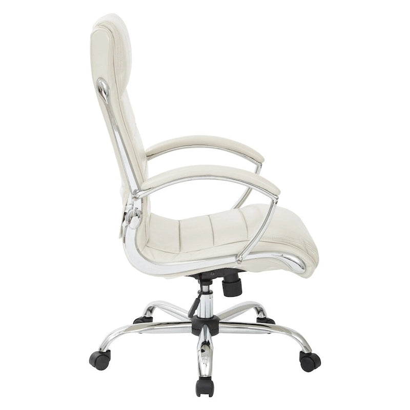 Fauteuil de bureau avec accoudoirs rembourrés en similicuir