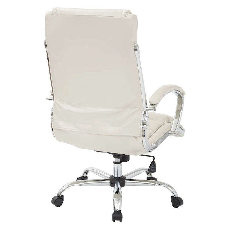 Fauteuil de bureau avec accoudoirs rembourrés en similicuir