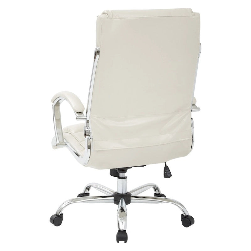 Fauteuil de bureau avec accoudoirs rembourrés en similicuir