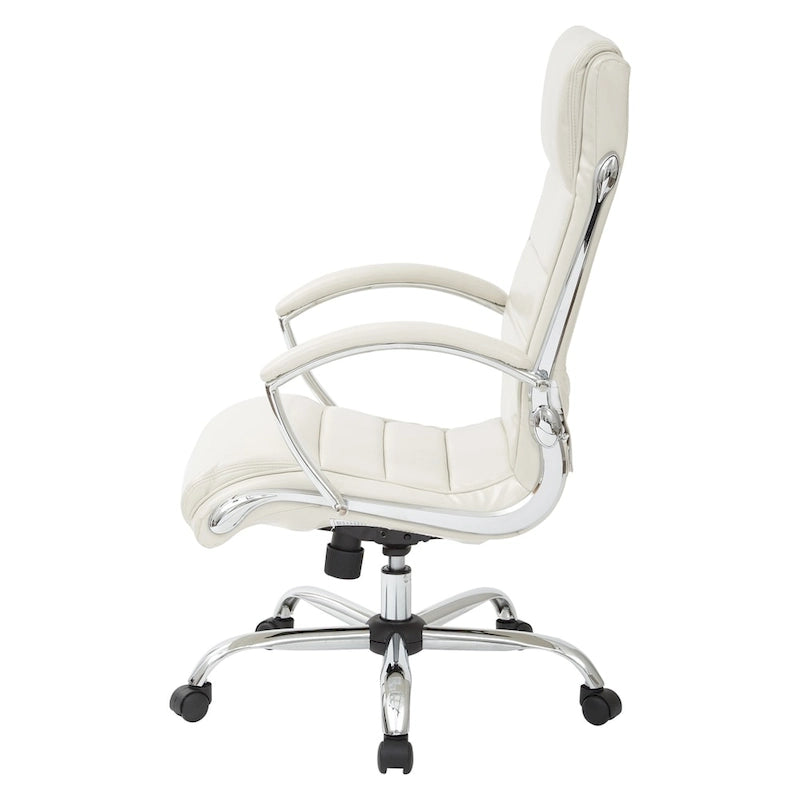Fauteuil de bureau avec accoudoirs rembourrés en similicuir