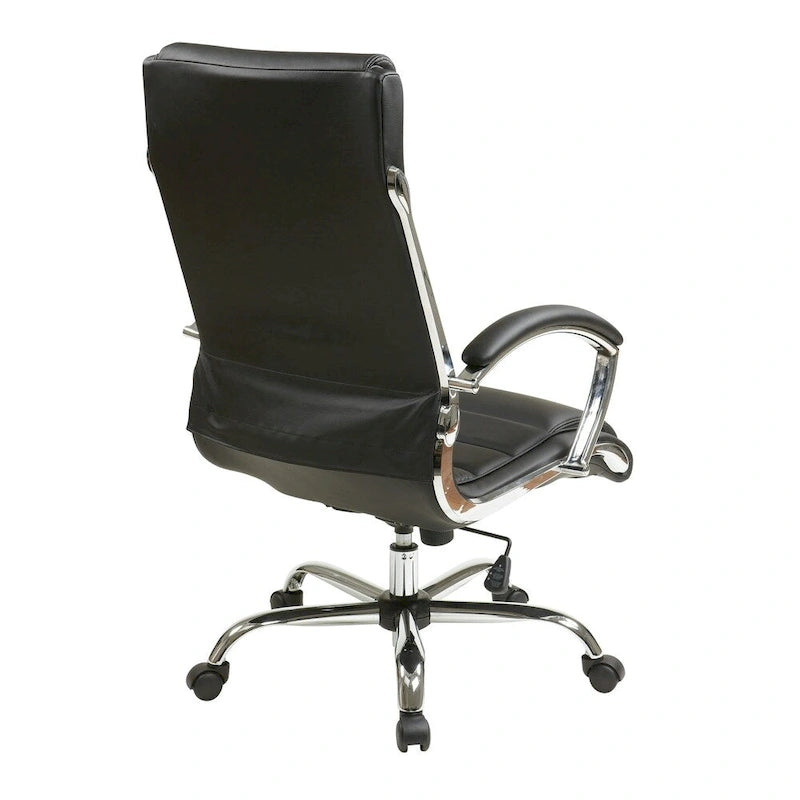 Fauteuil de bureau avec accoudoirs rembourrés en similicuir