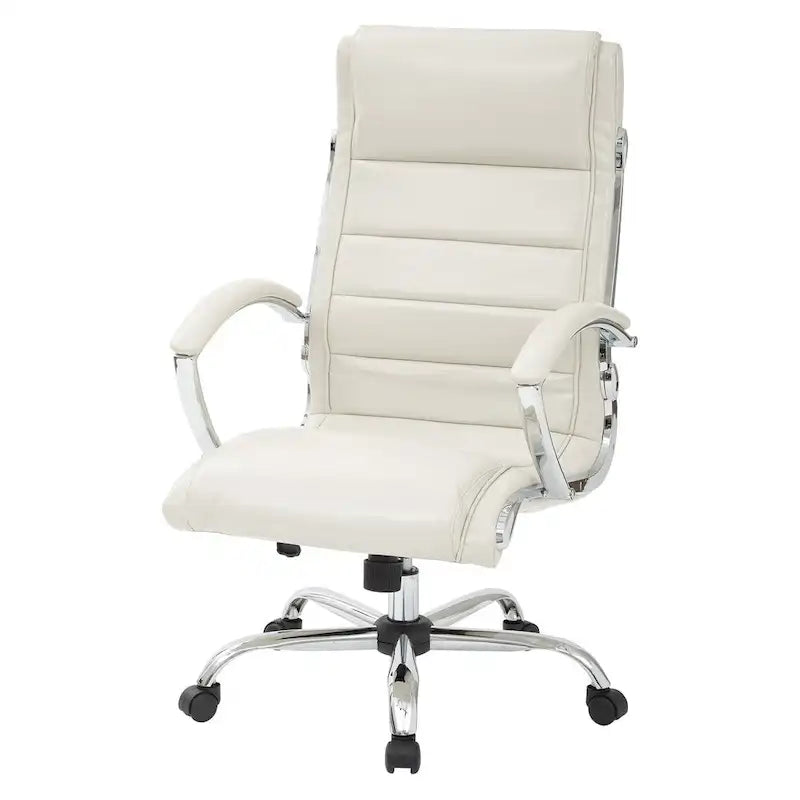 Fauteuil de bureau avec accoudoirs rembourrés en similicuir