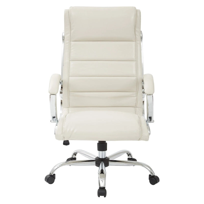 Fauteuil de bureau avec accoudoirs rembourrés en similicuir