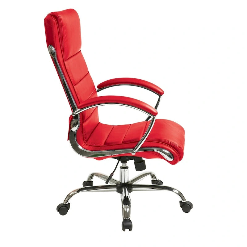 Fauteuil de bureau avec accoudoirs rembourrés en similicuir
