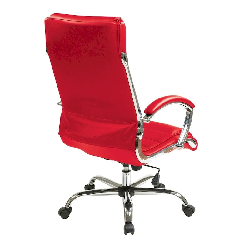 Fauteuil de bureau avec accoudoirs rembourrés en similicuir