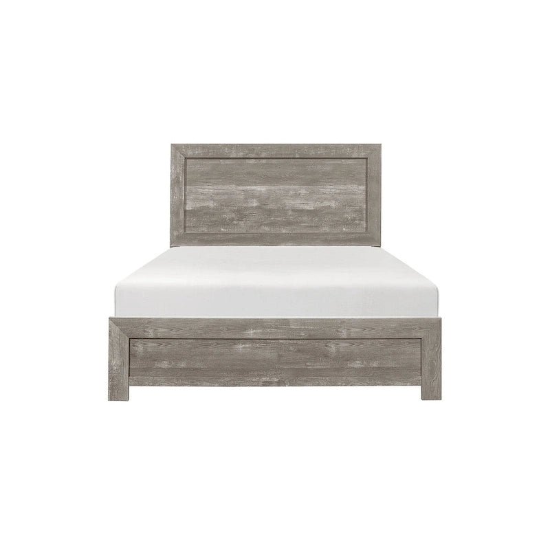 Lit et armoire de chambre de style panneau gris moderne