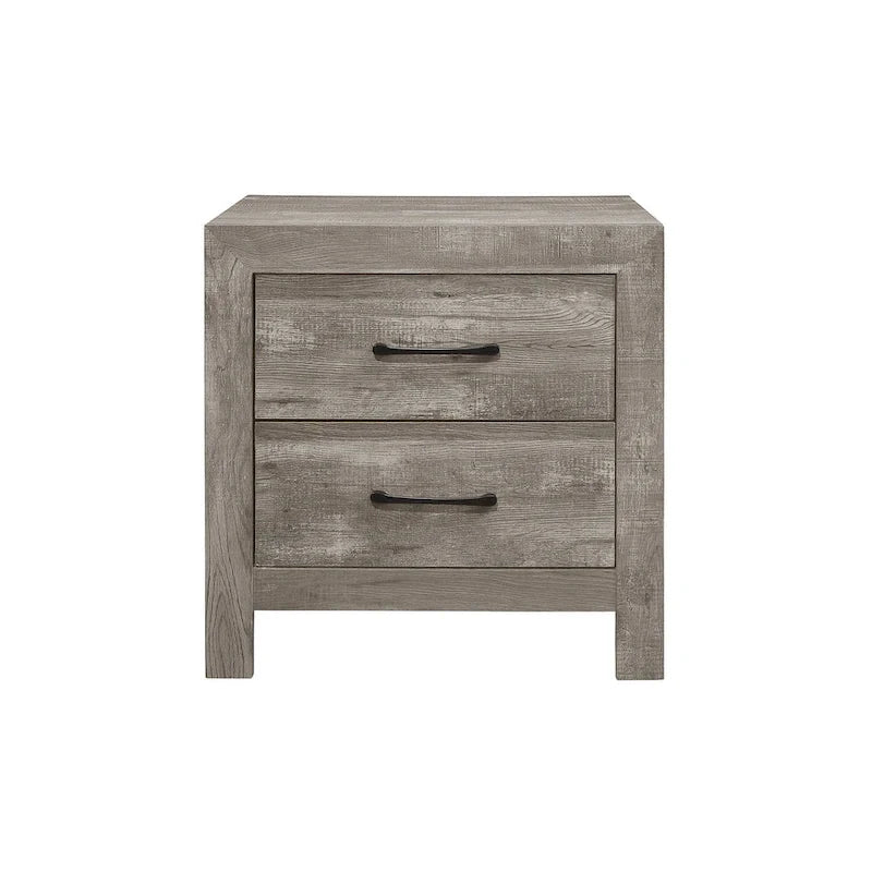 Lit et armoire de chambre de style panneau gris moderne