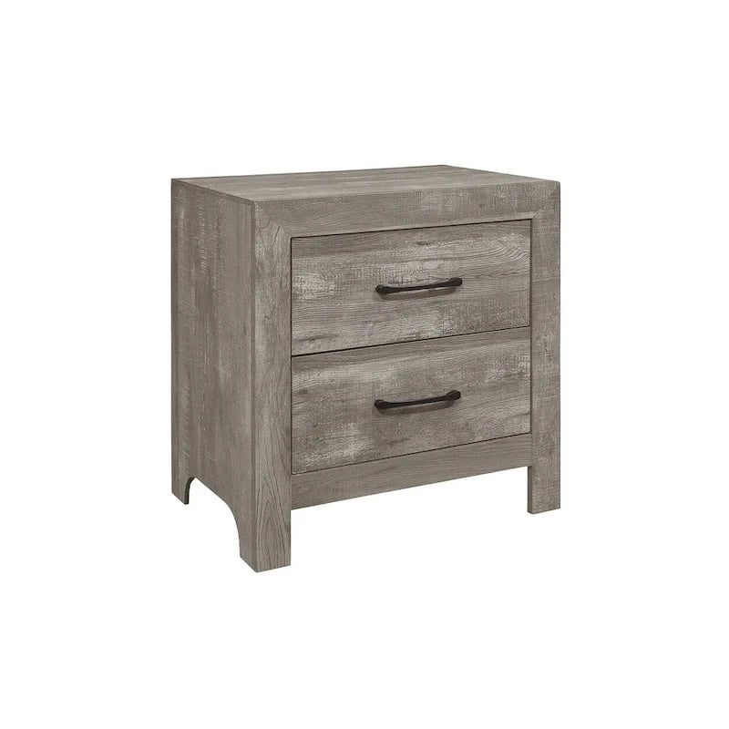 Lit et armoire de chambre de style panneau gris moderne