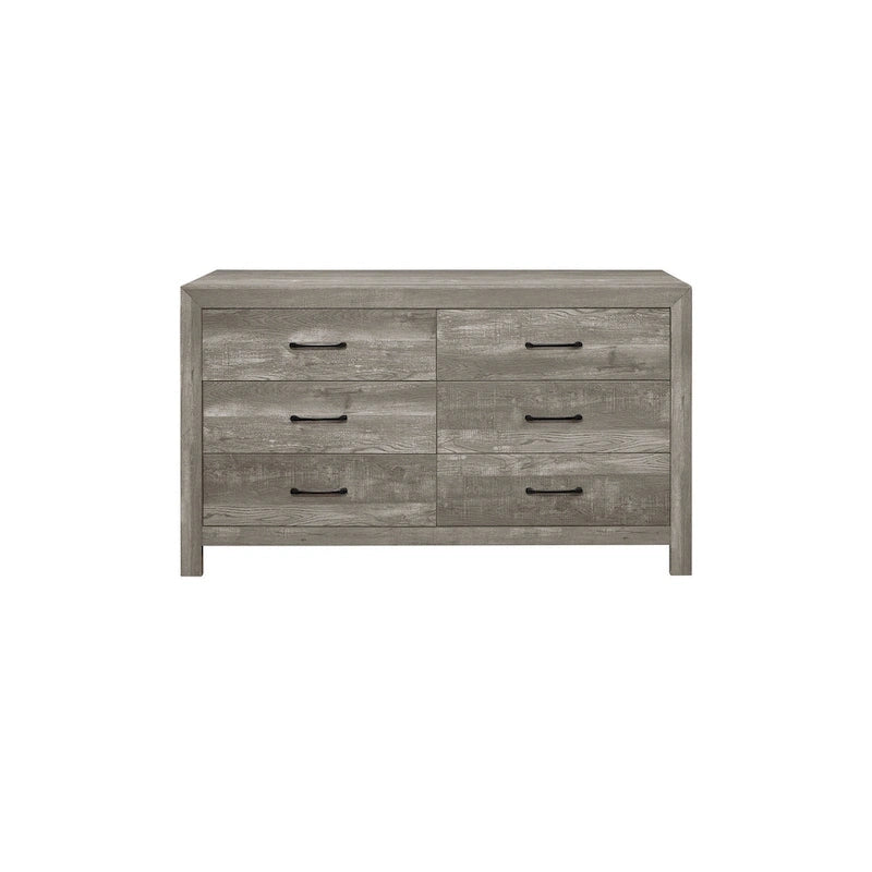 Lit et armoire de chambre de style panneau gris moderne