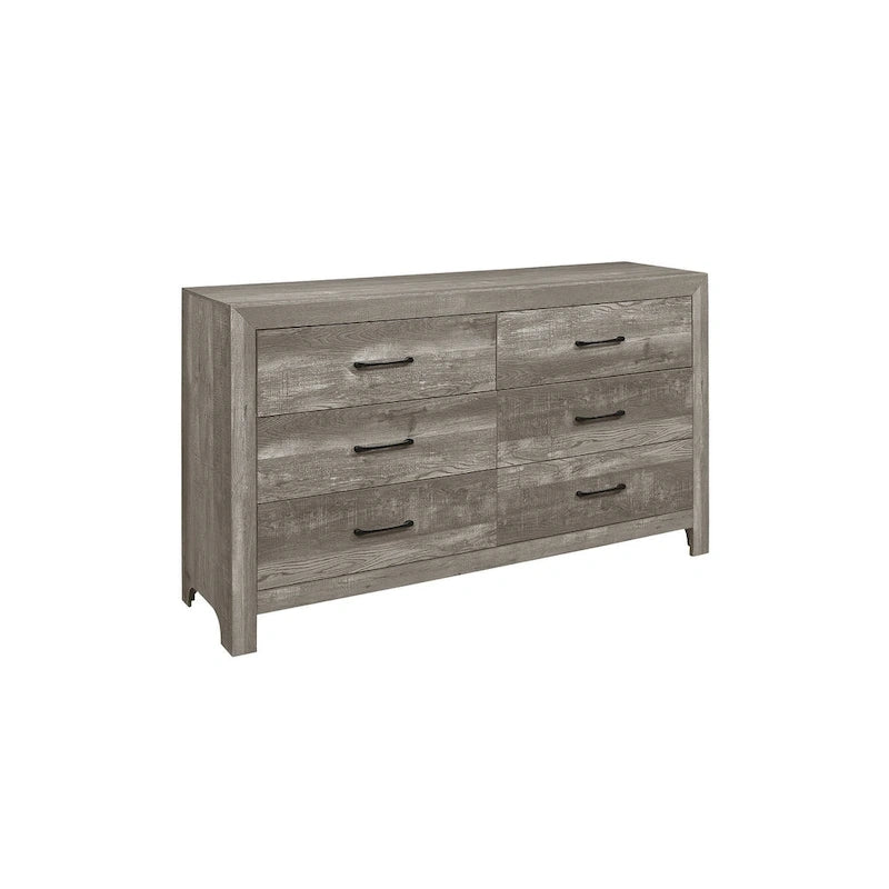 Lit et armoire de chambre de style panneau gris moderne