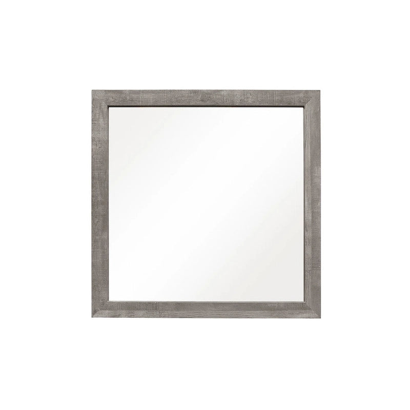 Lit et armoire de chambre de style panneau gris moderne