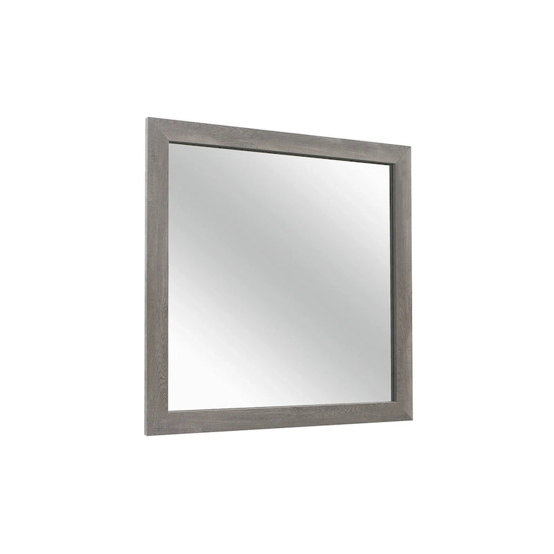 Lit et armoire de chambre de style panneau gris moderne