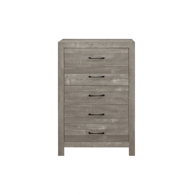 Lit et armoire de chambre de style panneau gris moderne