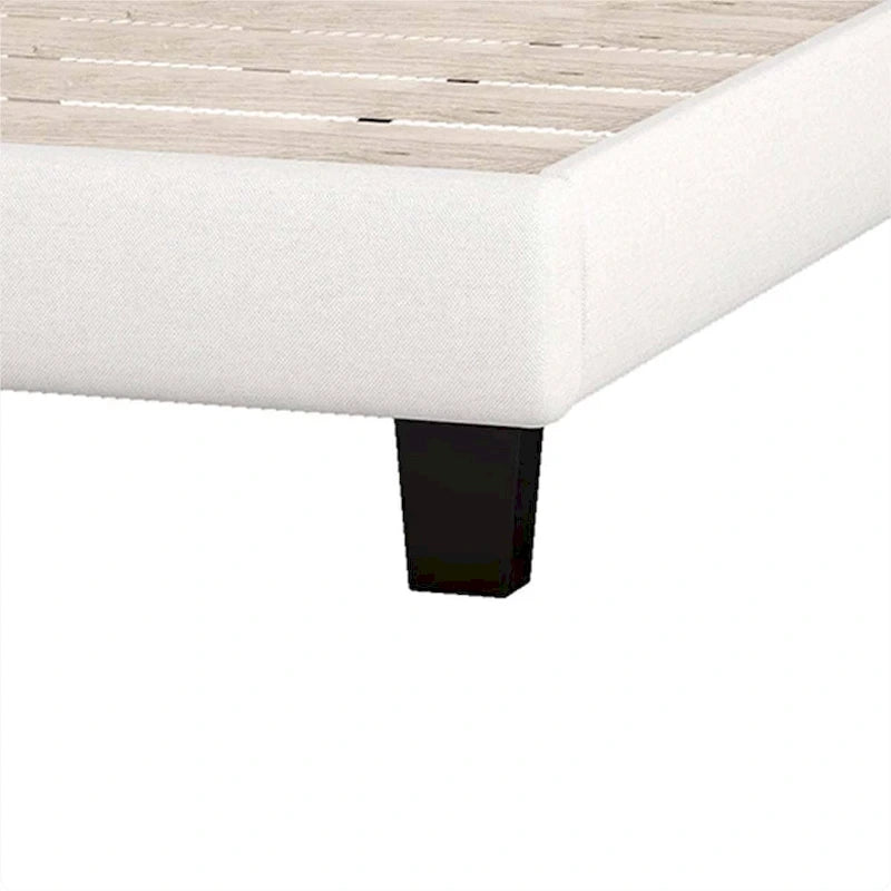 Lit tapissé avec tête de lit incurvée en forme de selle King