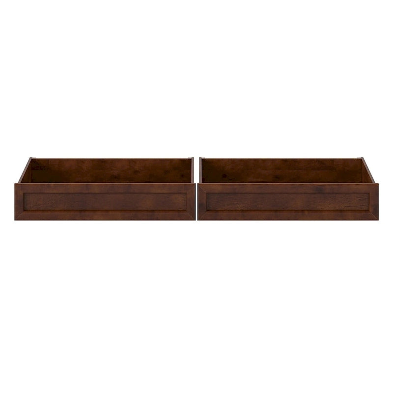 Tiroirs de rangement sous lit style moderne du milieu du siècle pour lits jumeaux/doubles