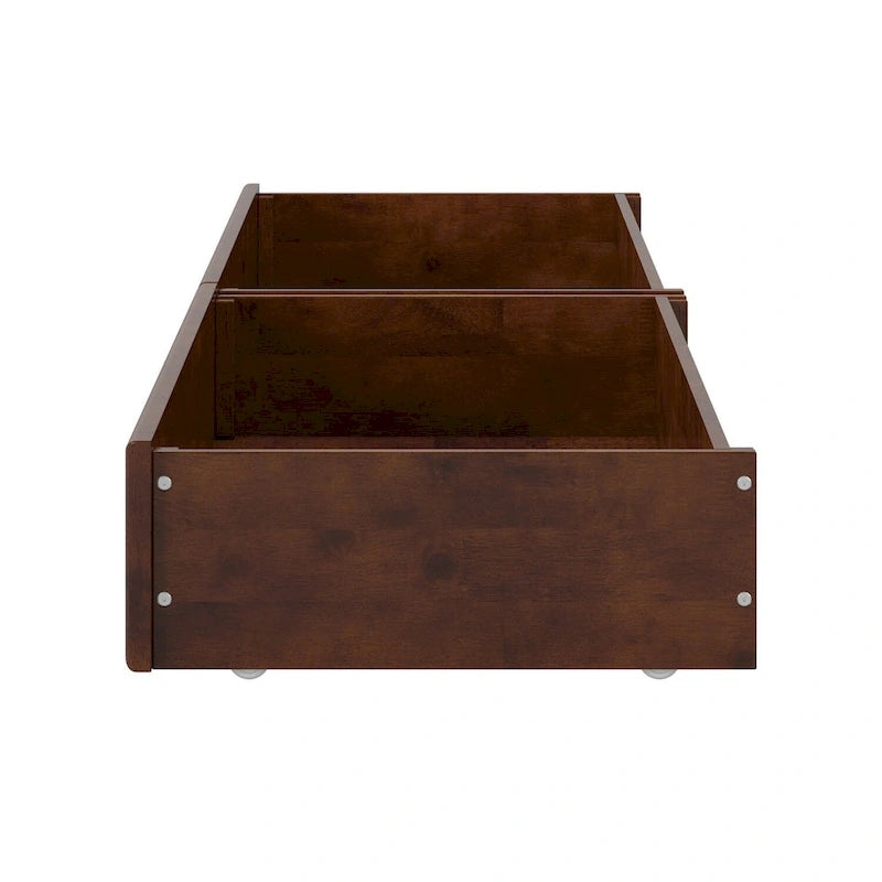 Tiroirs de rangement sous lit style moderne du milieu du siècle pour lits jumeaux/doubles