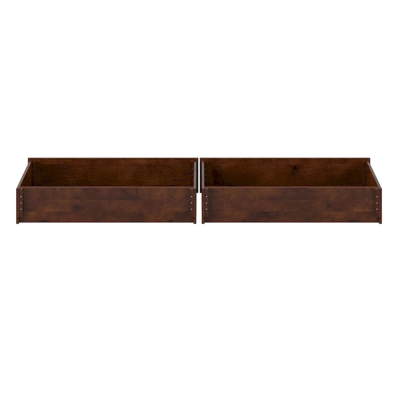 Tiroirs de rangement sous lit style moderne du milieu du siècle pour lits jumeaux/doubles