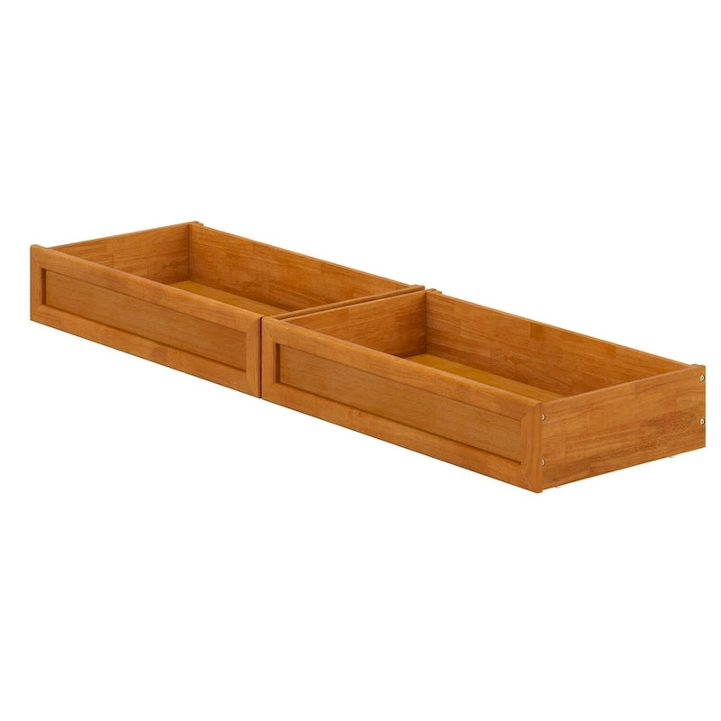 Tiroirs de rangement sous lit style moderne du milieu du siècle pour lits jumeaux/doubles