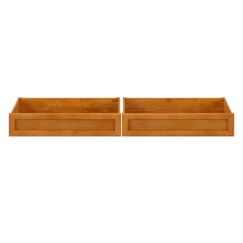 Tiroirs de rangement sous lit style moderne du milieu du siècle pour lits jumeaux/doubles