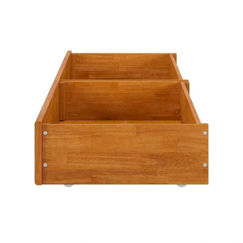 Tiroirs de rangement sous lit style moderne du milieu du siècle pour lits jumeaux/doubles