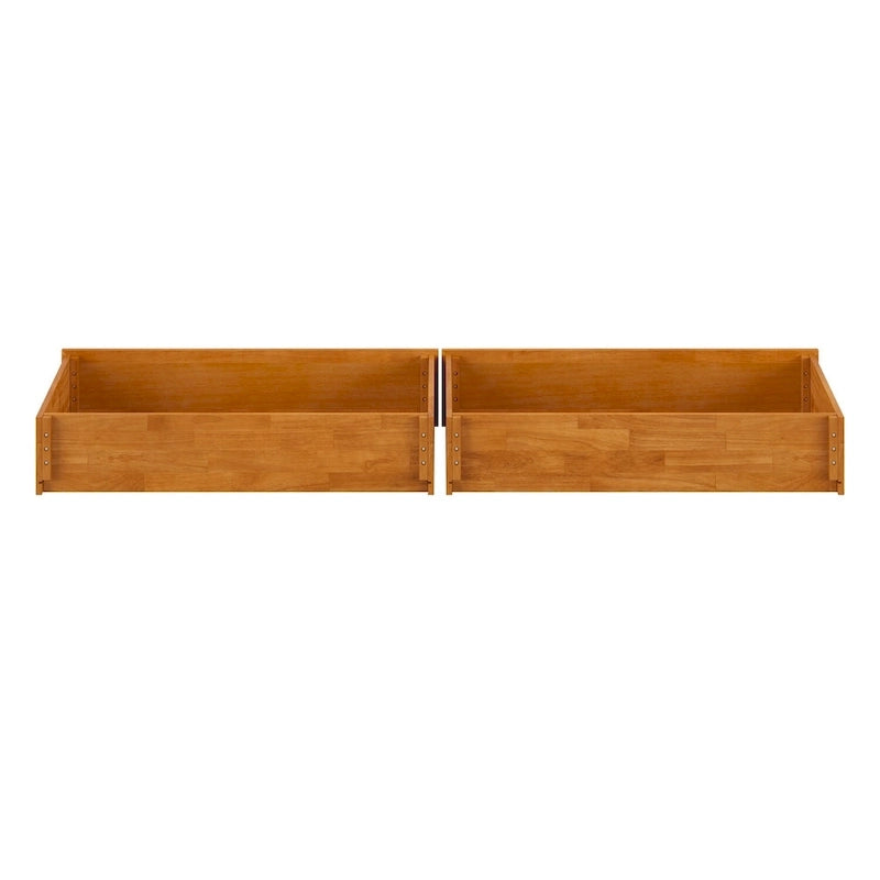 Tiroirs de rangement sous lit style moderne du milieu du siècle pour lits jumeaux/doubles