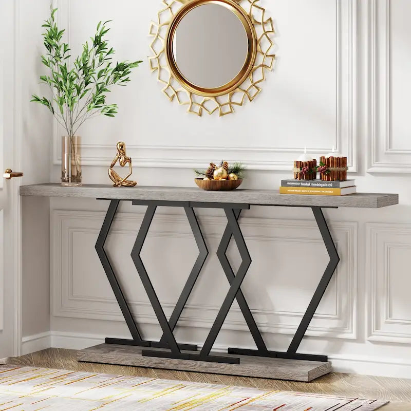 Longue table console pour entrée, tables d'appoint de couloir