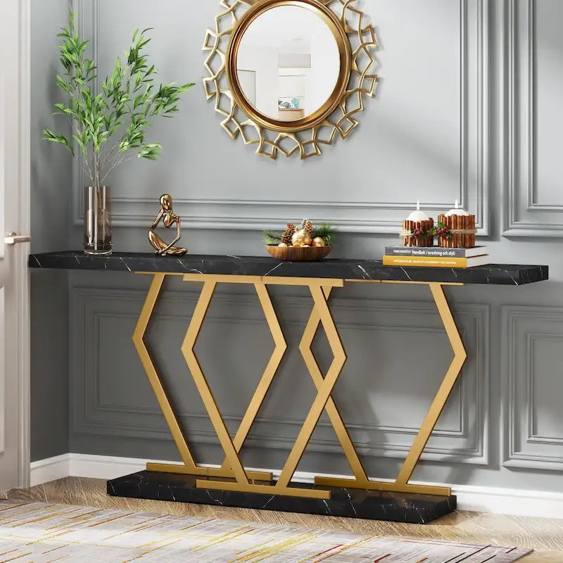 Longue table console pour entrée, tables d'appoint de couloir